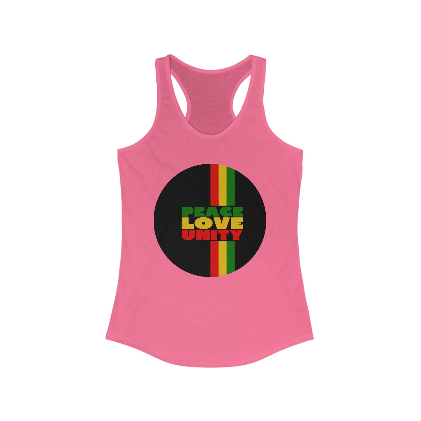 Women's Racerback Tank - 'Peace Love Unity' Design