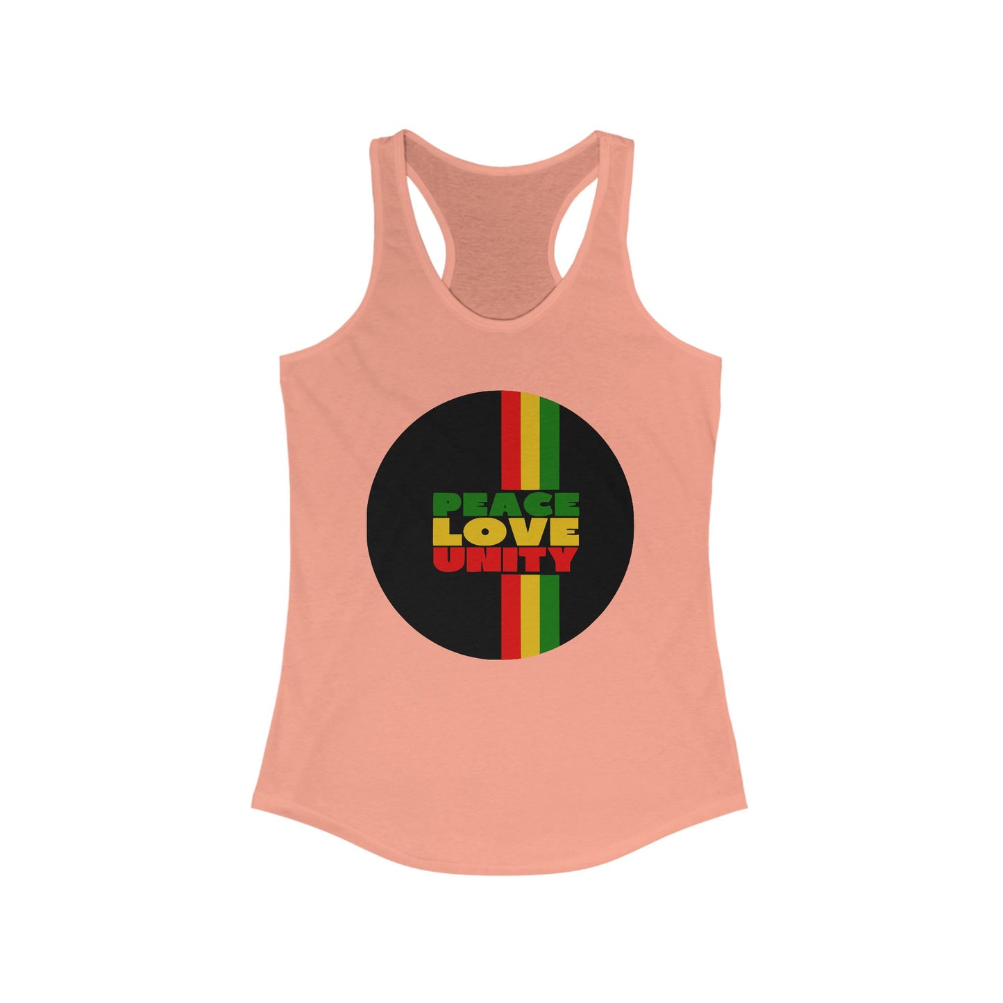 Women's Racerback Tank - 'Peace Love Unity' Design