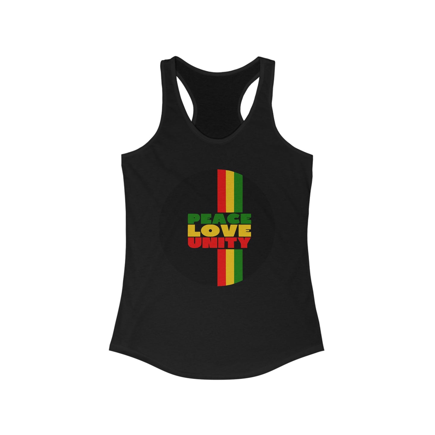 Women's Racerback Tank - 'Peace Love Unity' Design