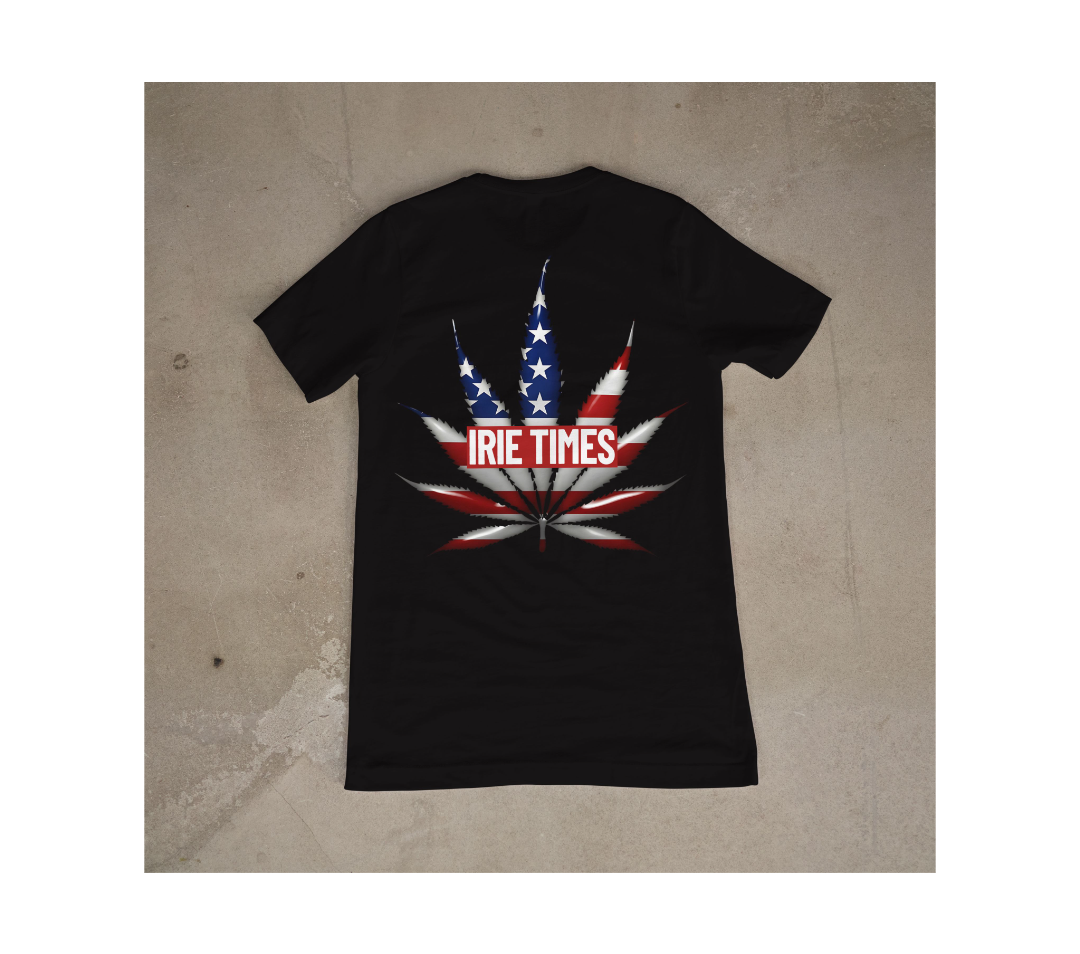 Irie Times Box Logo & Flag Leaf Tees – Black & White